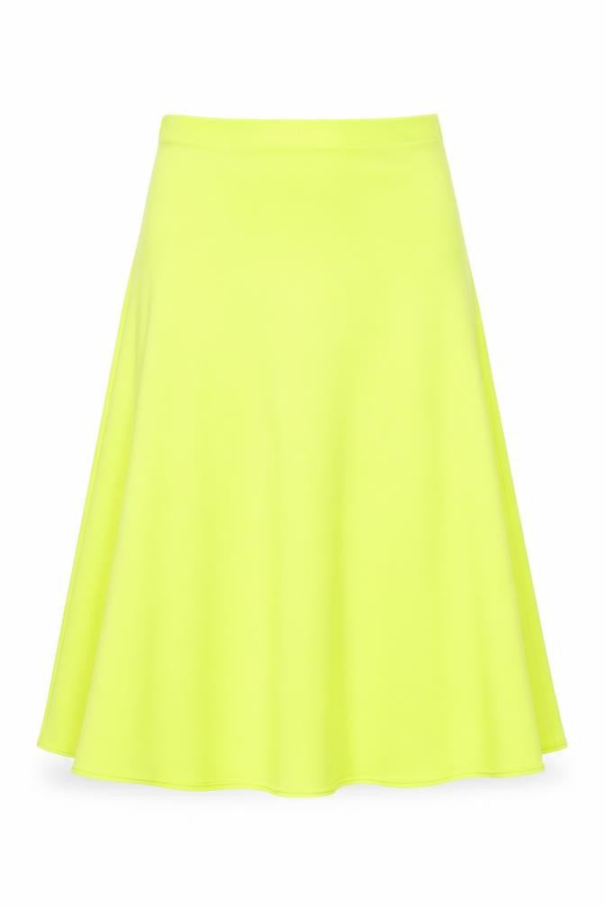 Marks and Spencer Womens Green Polyester Flare Skirt Size 10