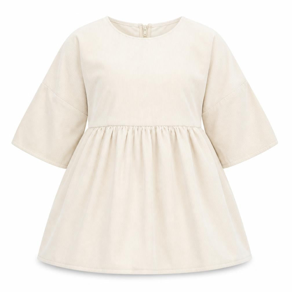 Missguided Womens Beige Polyester A-Line Size 4 Boat Neck Zip