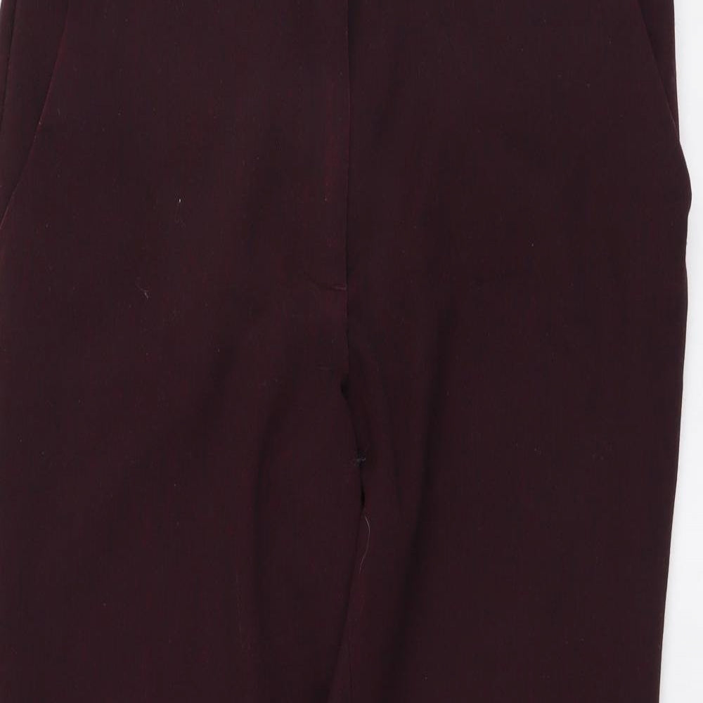 H&M Womens Purple Polyester Trousers Size L L26 in Regular Button