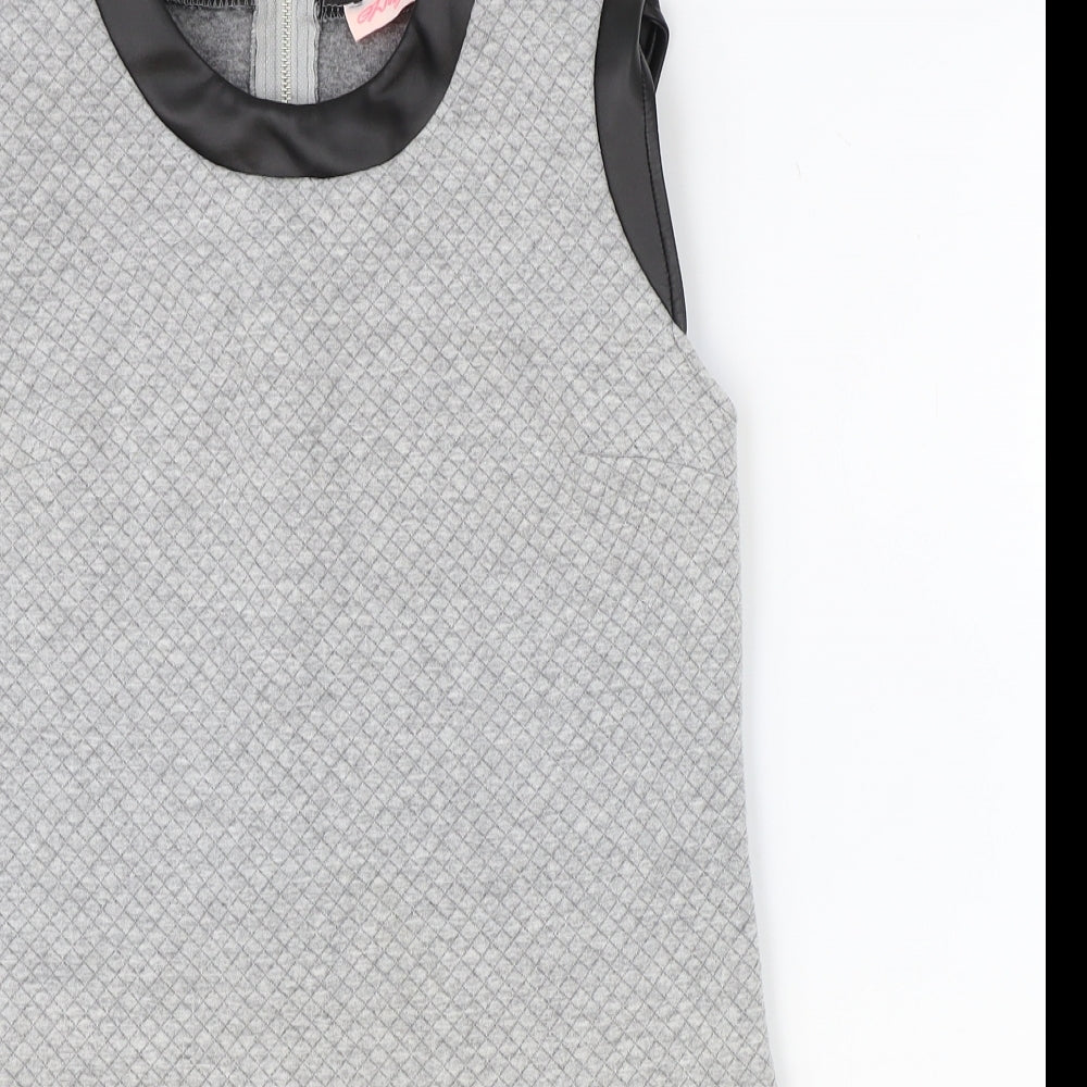 Kellylove Womens Grey Polyester Basic Tank Size S Round Neck