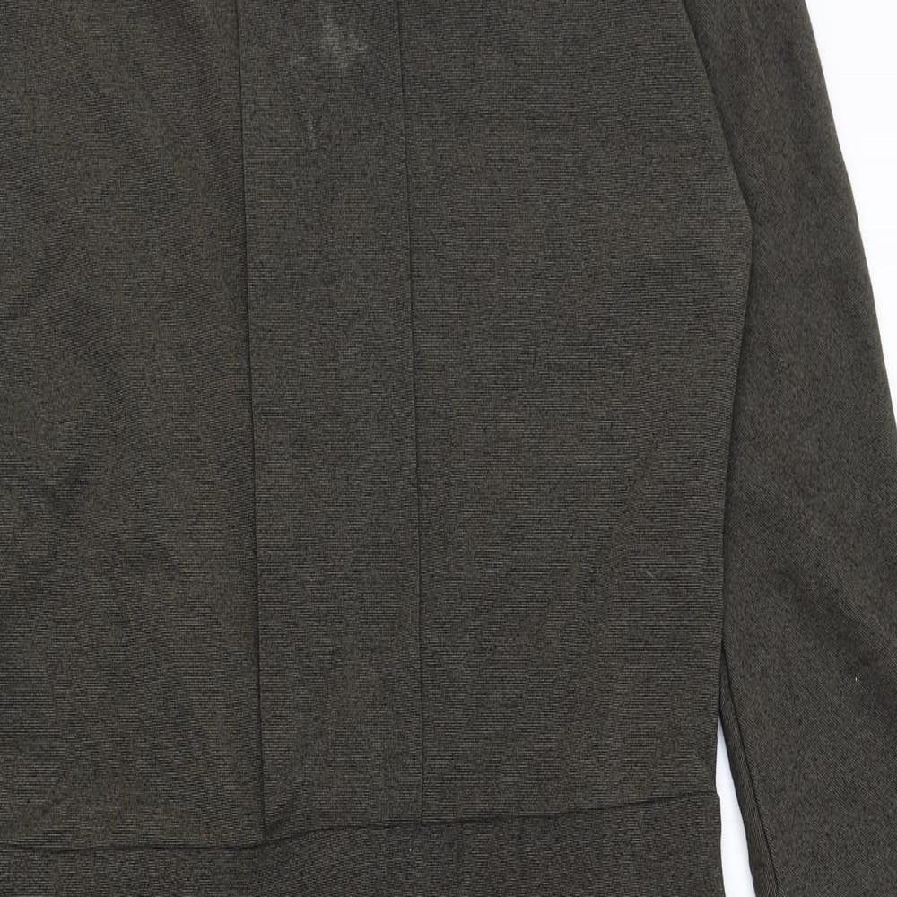 Catherine Hammel Womens Grey Viscose Pencil Dress Size S Boat Neck Zip