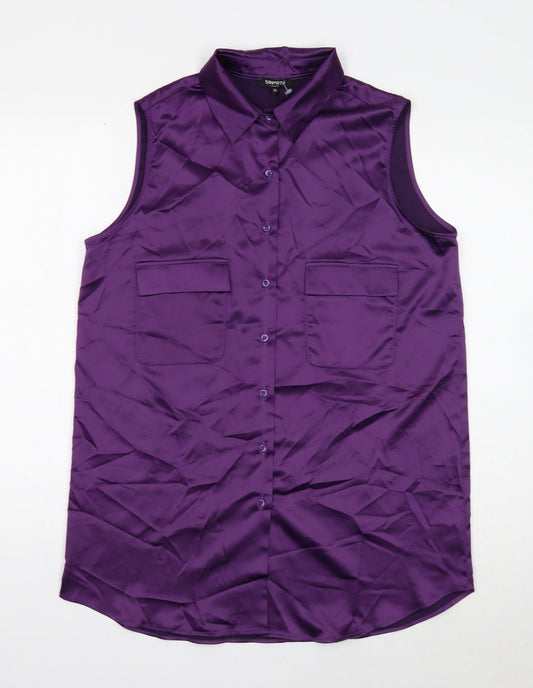 51North Womens Purple Polyester Tunic Tank Size 10 V-Neck