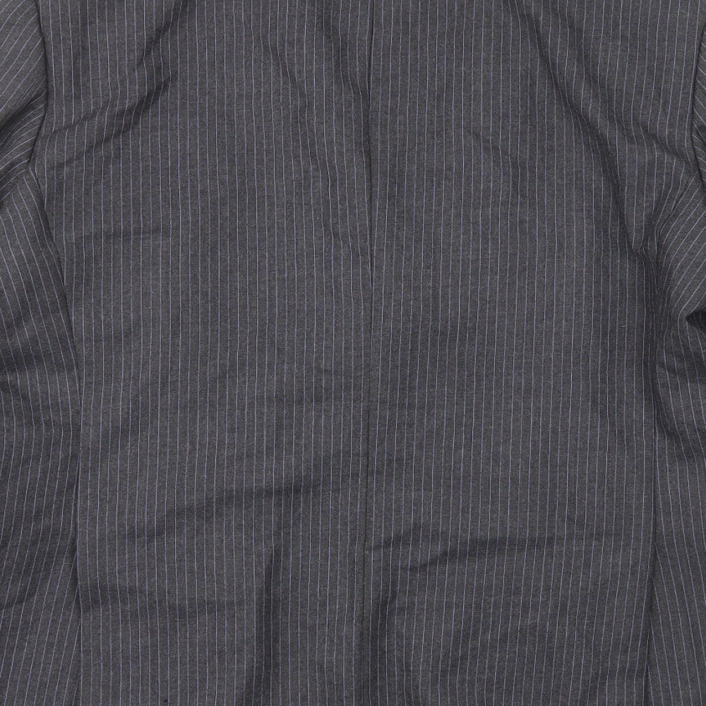Marks and Spencer Mens Grey Striped Wool Jacket Blazer Size M
