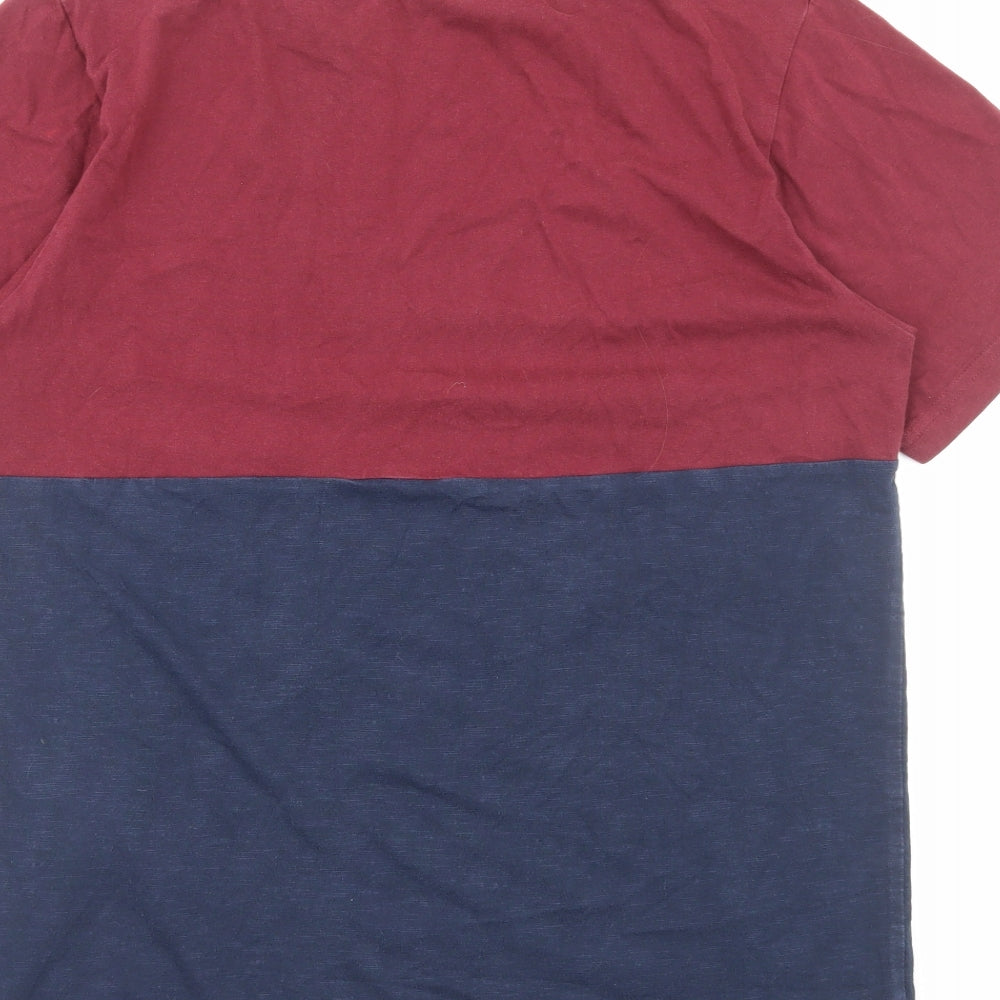 ellesse Mens Blue Viscose T-Shirt Size S Round Neck