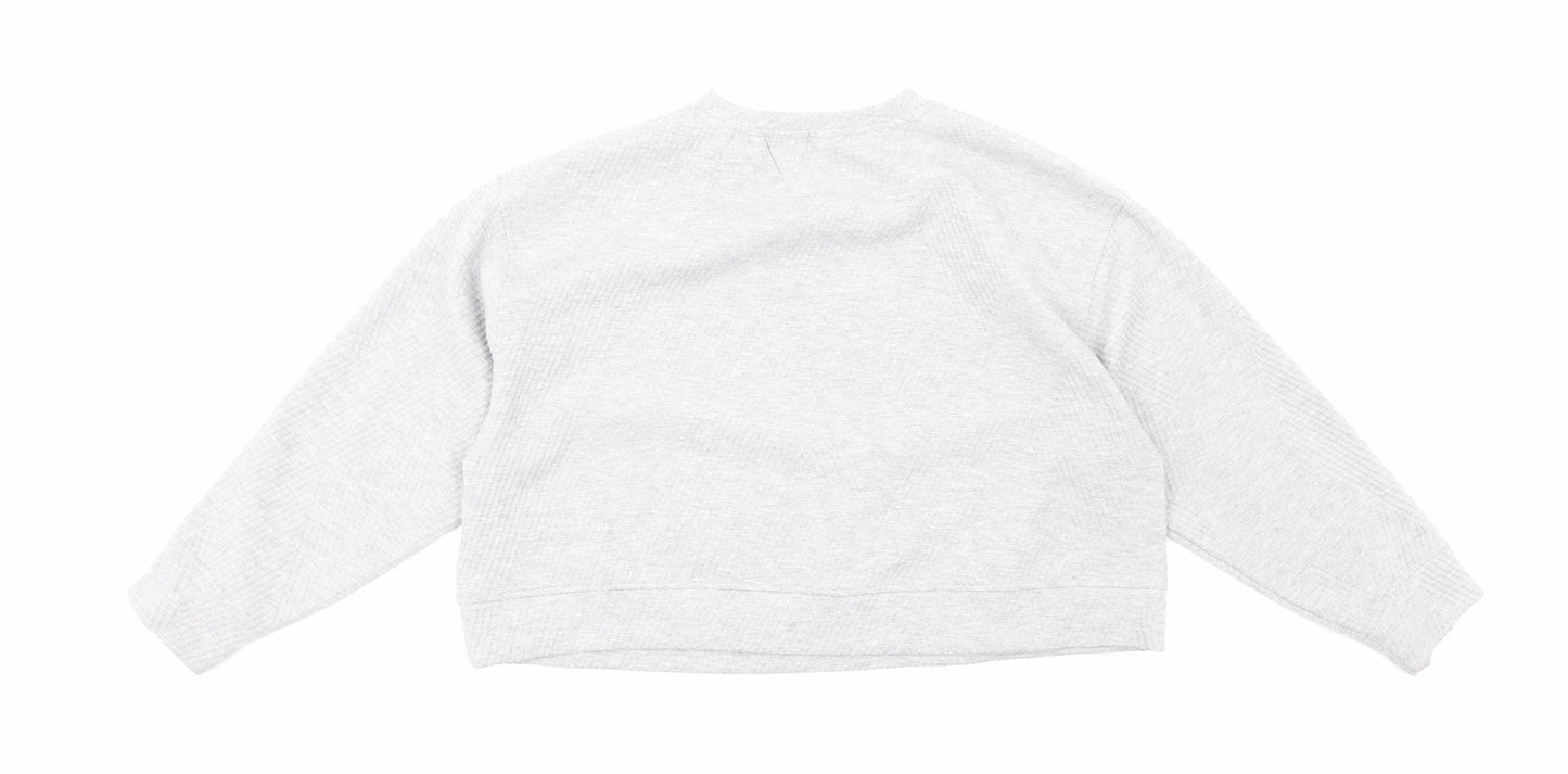 Primark Womens Grey Cotton Pullover Sweatshirt Size M Pullover - Cropped