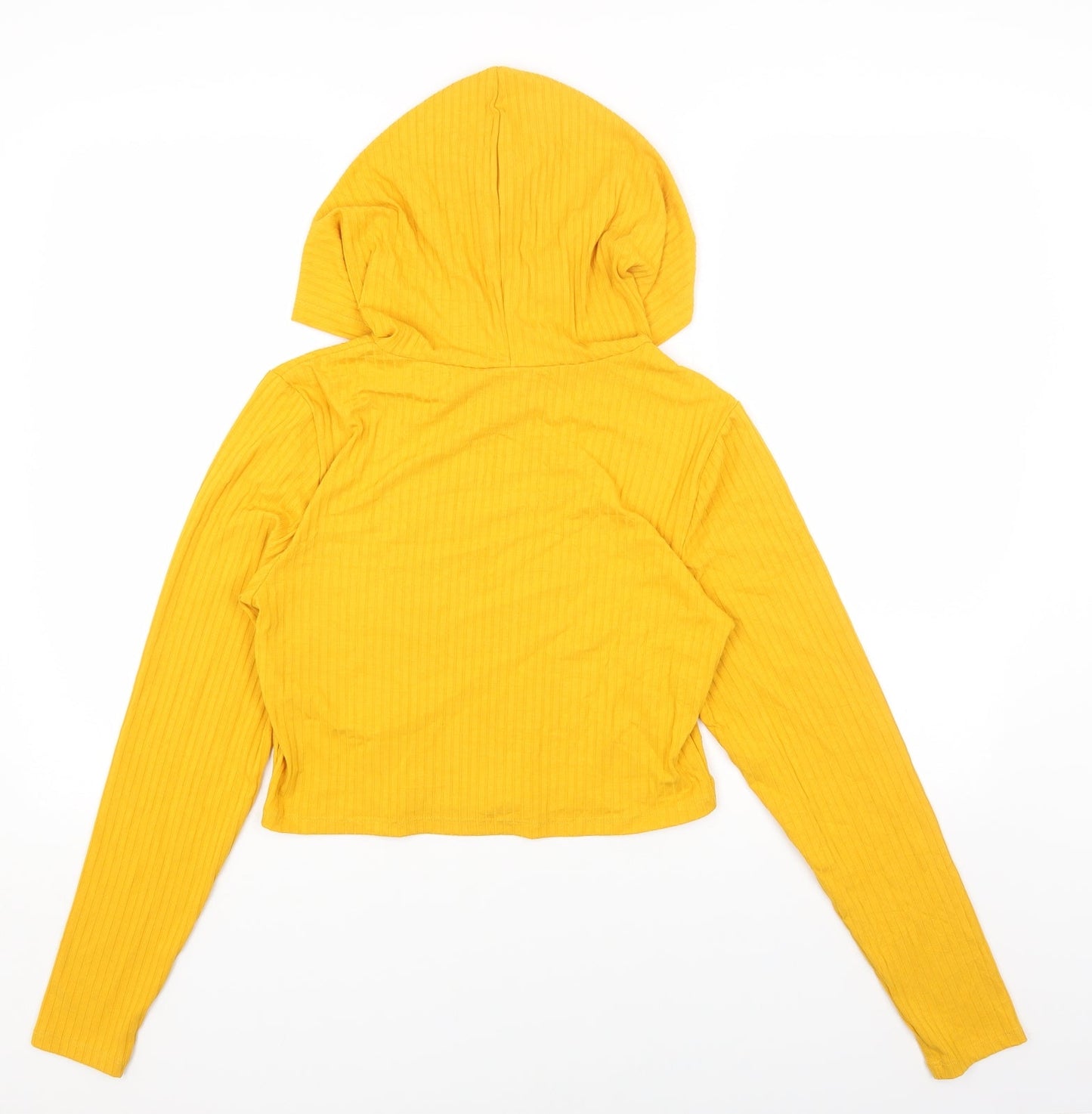 Noisy may Womens Yellow Cotton Pullover Hoodie Size L Pullover