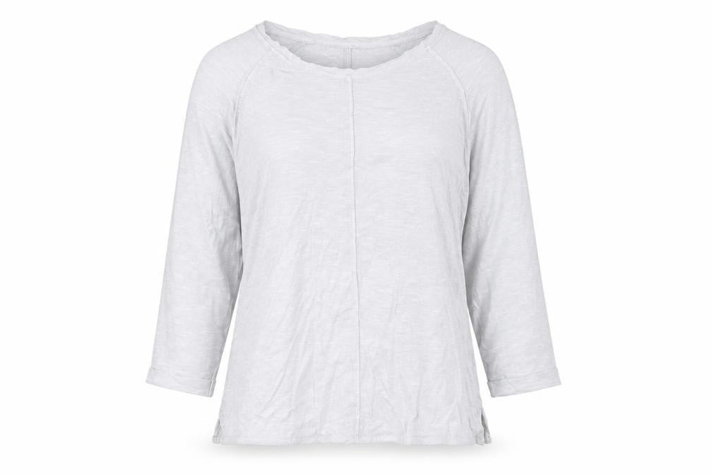 Marks and Spencer Womens Grey Cotton Basic Blouse Size 14 Scoop Neck