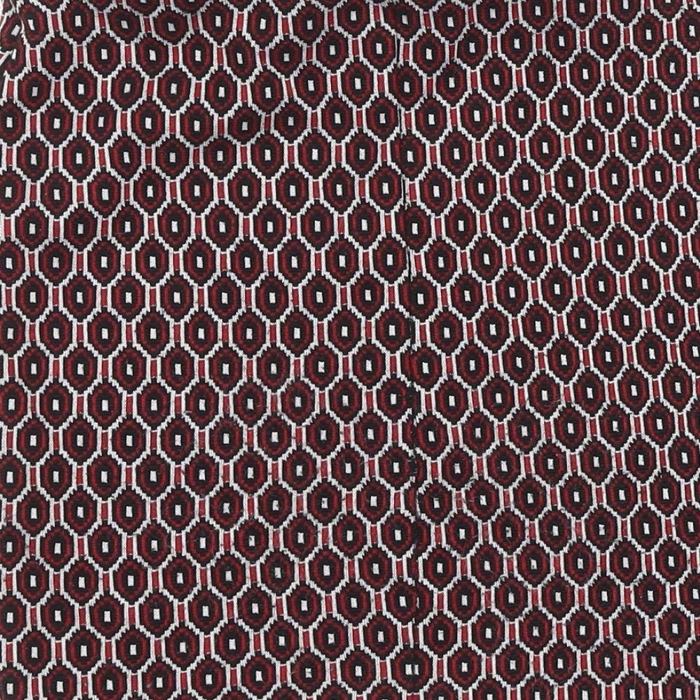 Preworn Womens Red Geometric Polyester Bandage Skirt Size 26