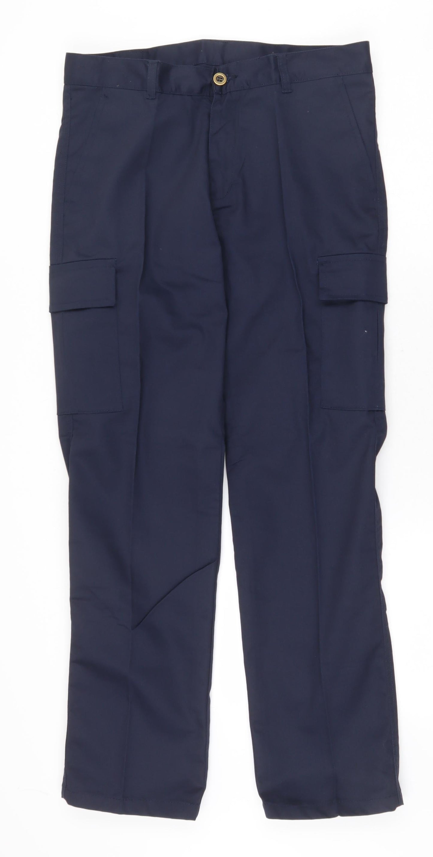 Uneek Womens Blue Polyester Carpenter Trousers Size 8 Regular Zip