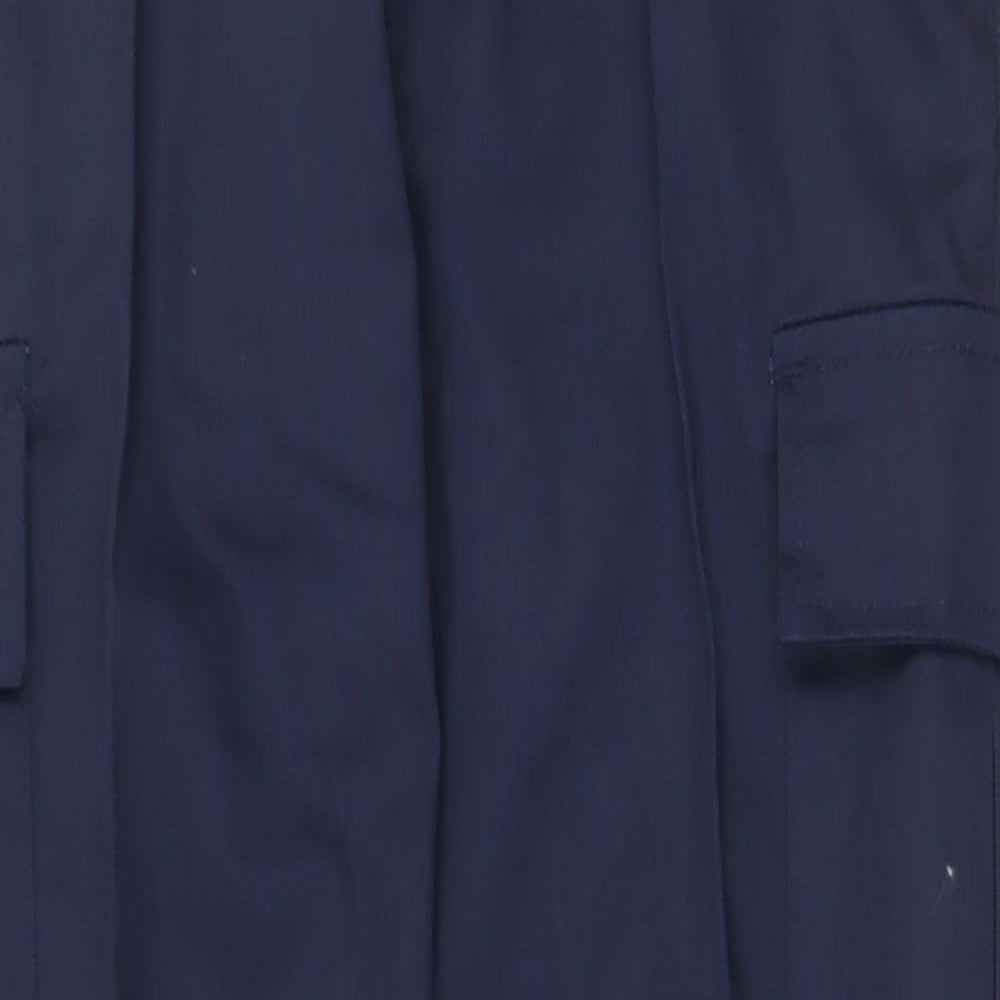 Uneek Womens Blue Polyester Carpenter Trousers Size 8 Regular Zip