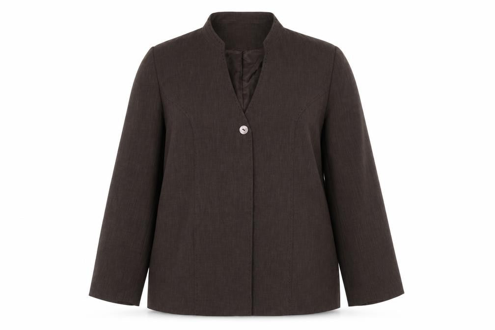 ELVI Womens Brown Jacket Size 20 Button