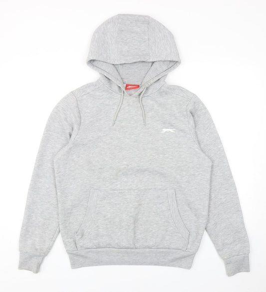 Slazenger Mens Grey Polyester Pullover Hoodie Size XS
