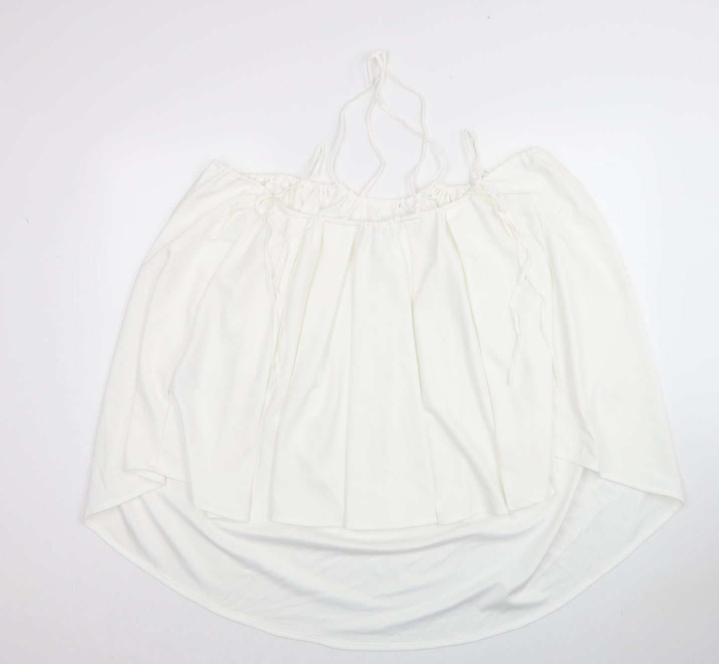 Zara Womens White Polyester Shift Size M Square Neck Pullover