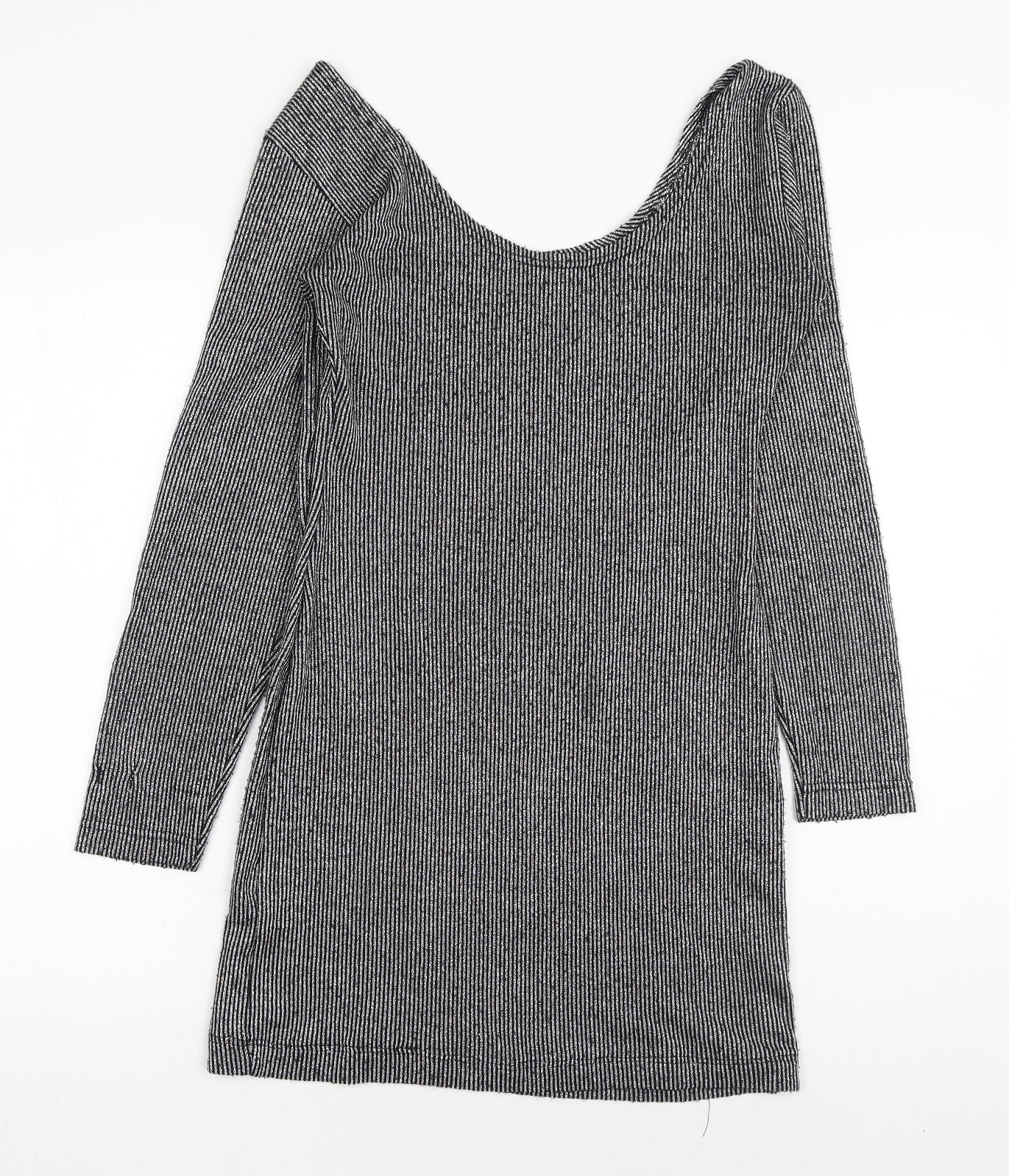 Mango Womens Black Polyester Shift Size M Scoop Neck Pullover