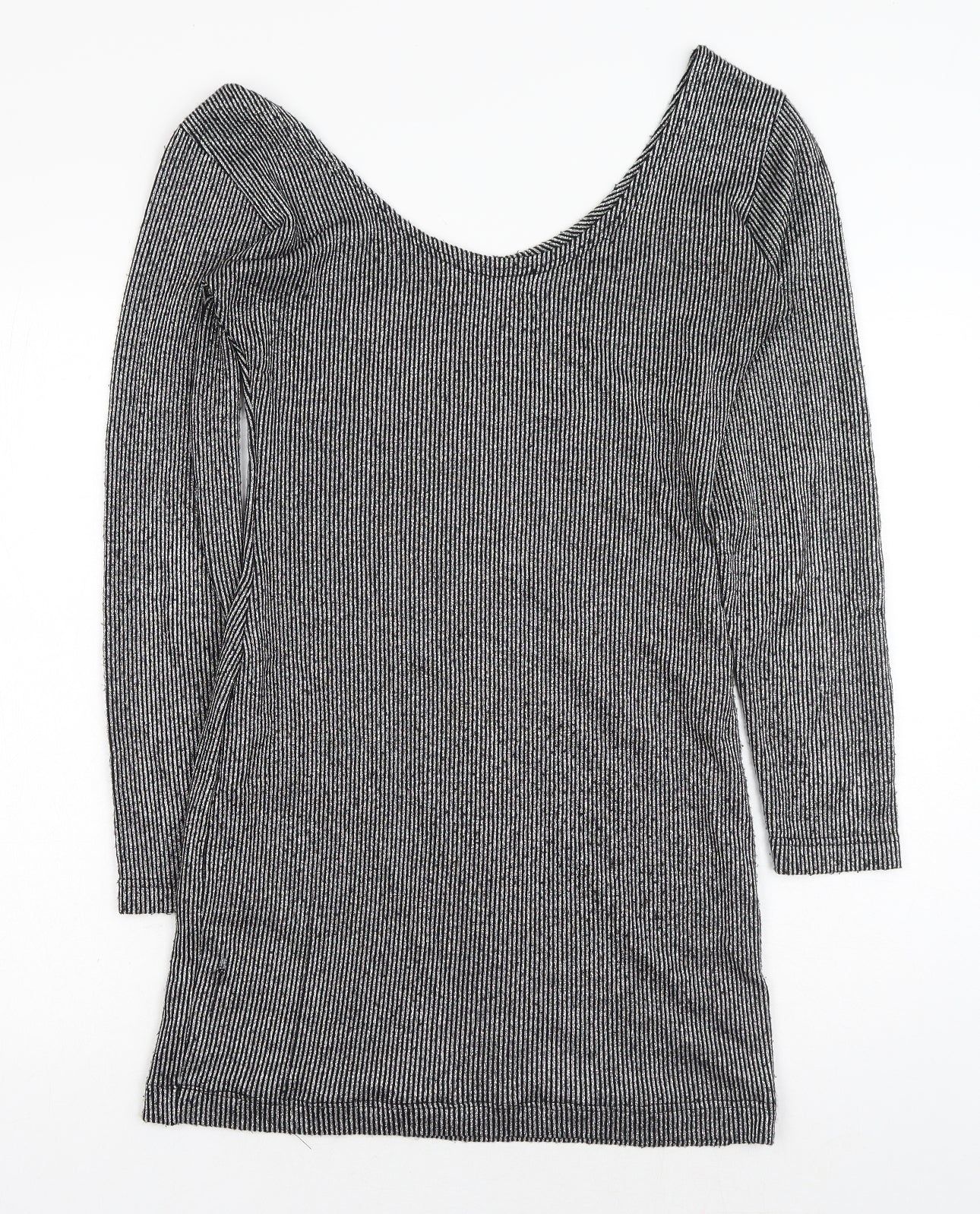 Mango Womens Black Polyester Shift Size M Scoop Neck Pullover