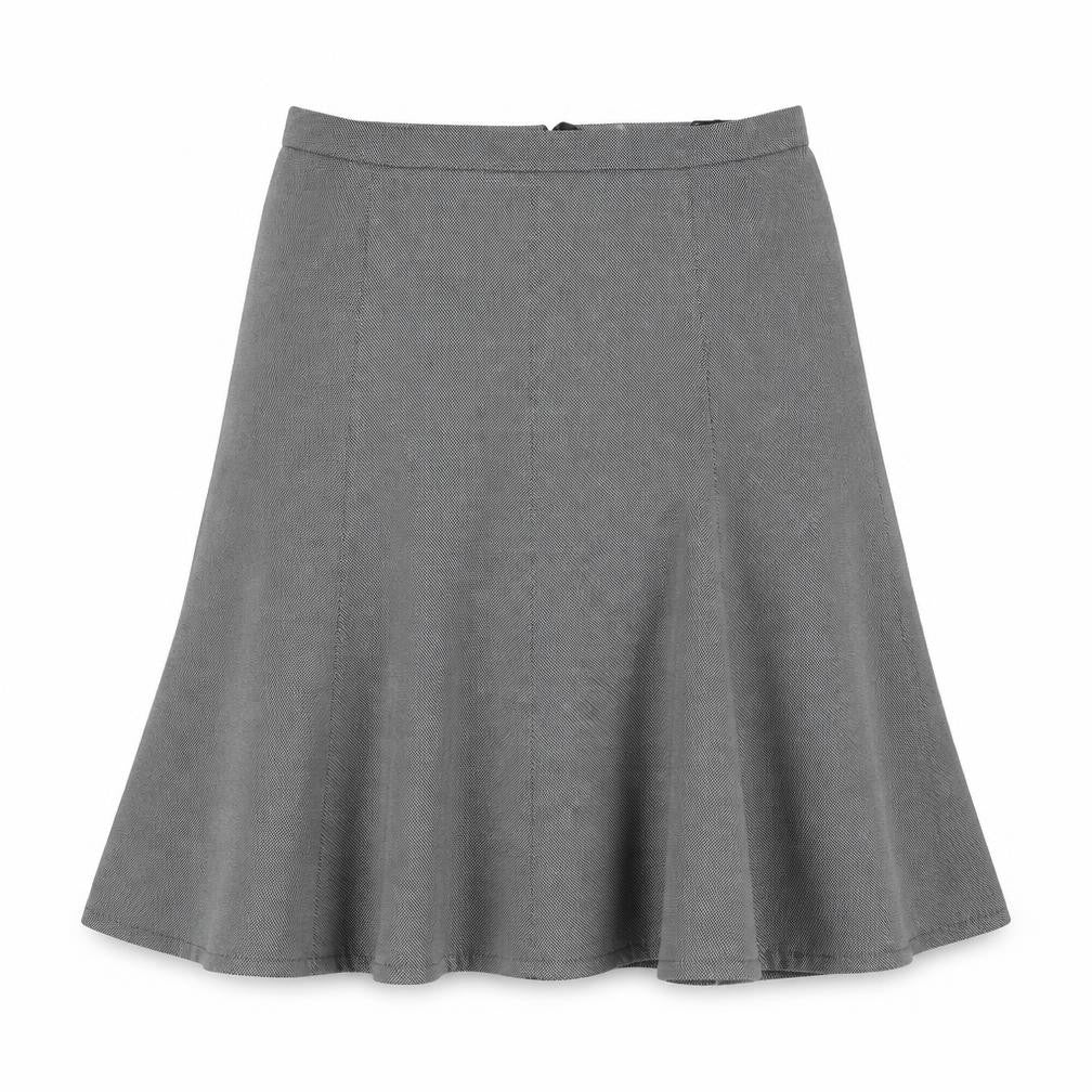 Damart Womens Grey Polyester Swing Skirt Size 36 in