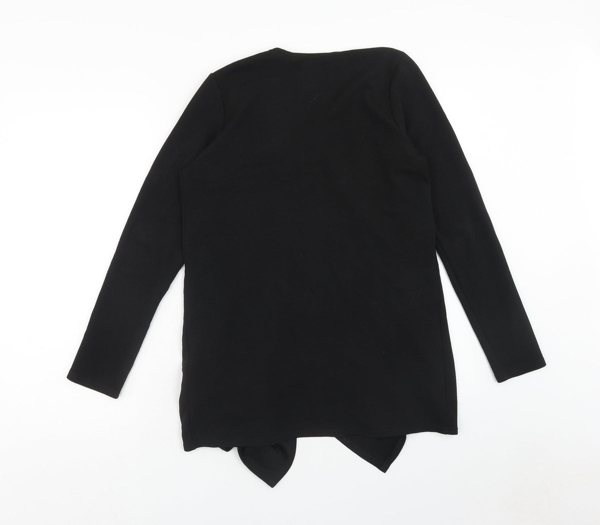 New Look Womens Black Polyester Wrap T-Shirt Size M V-Neck