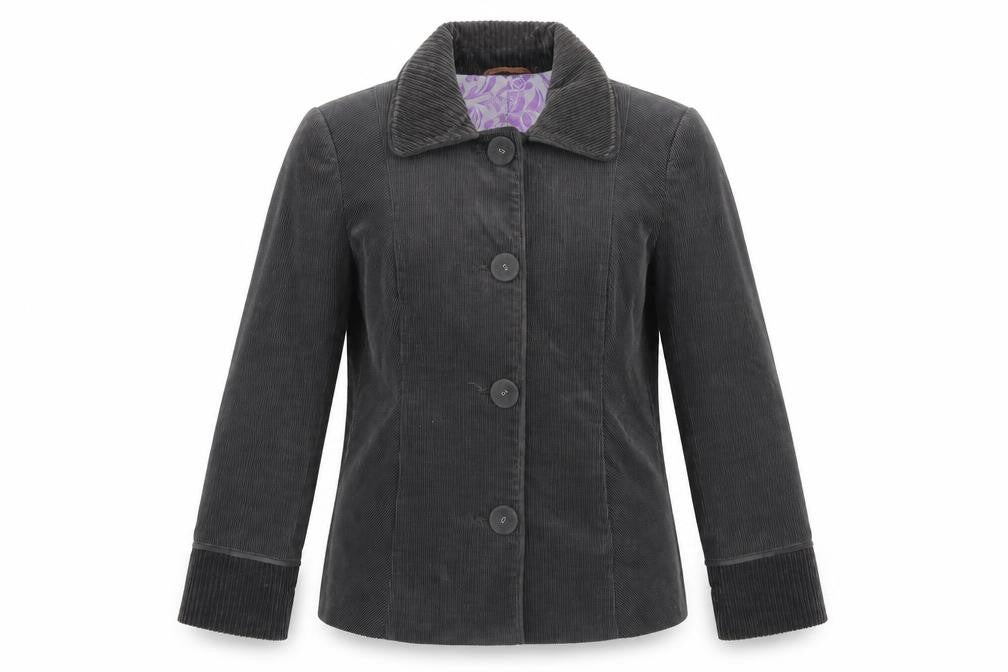 Per Una Womens Grey Jacket Size 10 Button