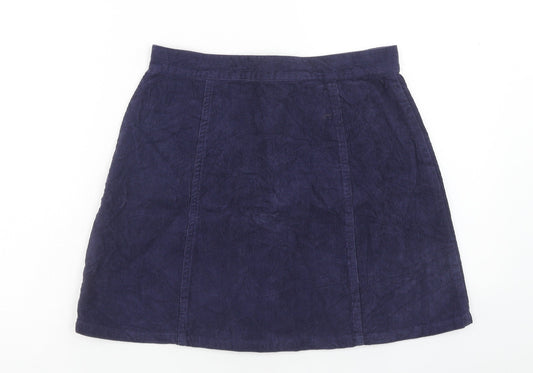 Cooperative Womens Purple Cotton Mini Skirt Size M Button