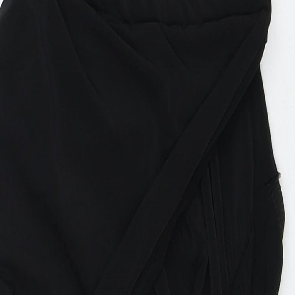 Signature Womens Black Polyester Bodysuit One-Piece Size 10 Snap