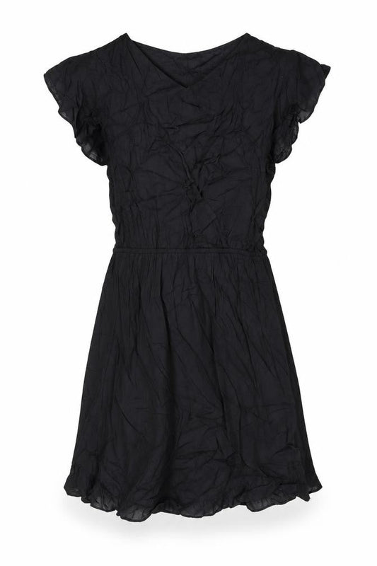 Lee Cooper Womens Black Viscose A-Line Size XS V-Neck Hook & Loop