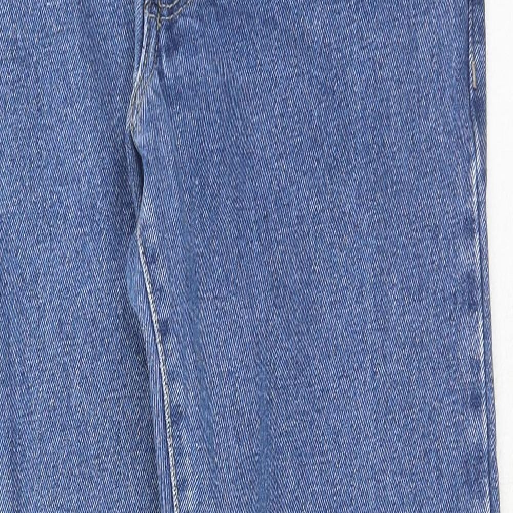 Blue Circle Mens Blue Cotton Straight Jeans Size 28 in Regular Button