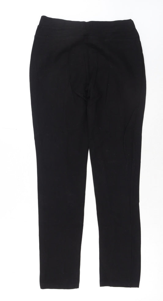 Olive + Oak Womens Black Viscose Jogger Trousers Size M Regular