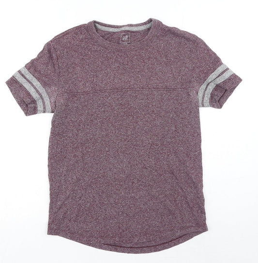 Gap Mens Red Cotton T-Shirt Size S Round Neck