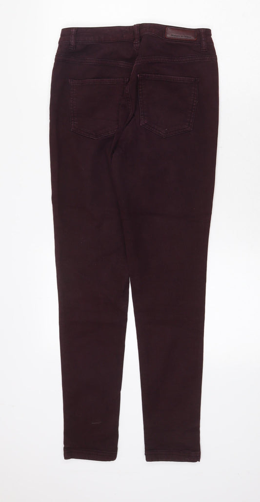 Maison de Nimes Womens Purple Cotton Skinny Jeans Size 28 in Regular Zip