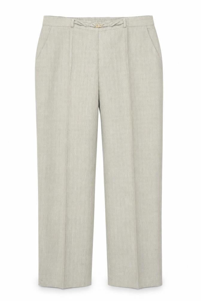 Marks and Spencer Womens Grey Polyester Trousers Size 14 Regular
