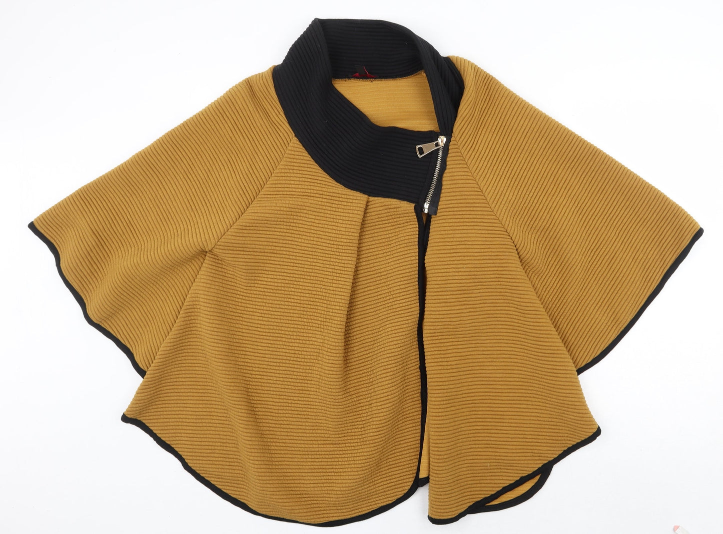 Mandi Womens Yellow Jacket Poncho Size 10 Zip