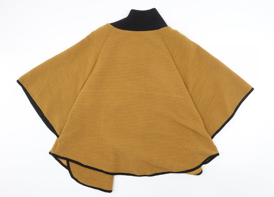 Mandi Womens Yellow Jacket Poncho Size 10 Zip