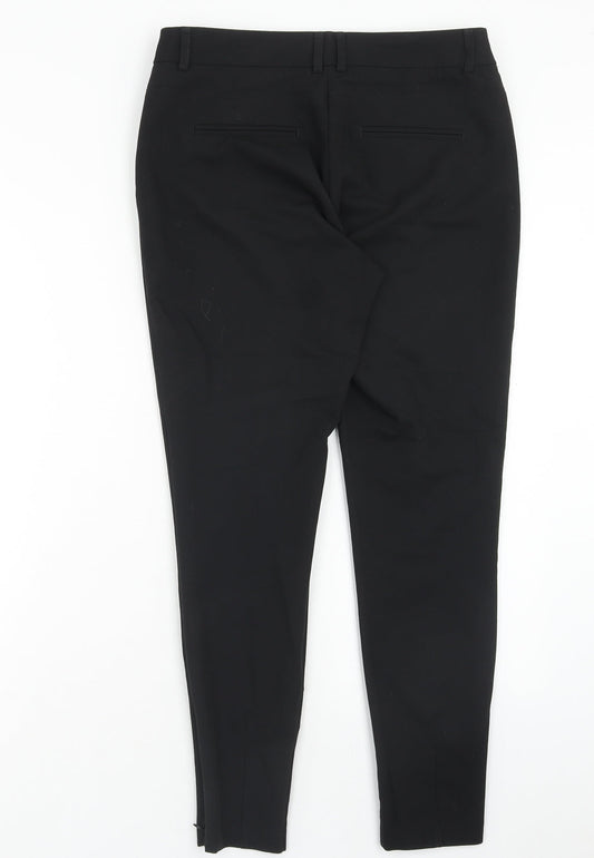 NEXT Womens Black Polyester Dress Pants Trousers Size 8 Regular Hook & Eye