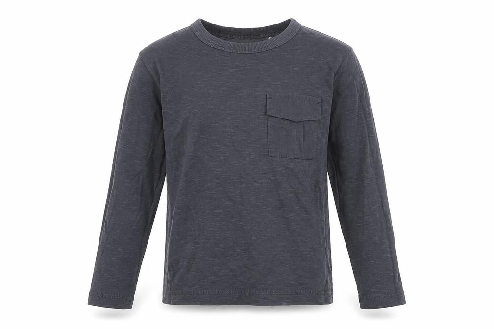George Boys Grey Cotton Basic T-Shirt Size 2XS Scoop Neck Pullover