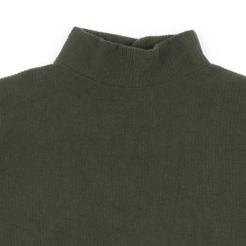 River Island Womens Green High Neck Polyester Pullover Jumper Size XS