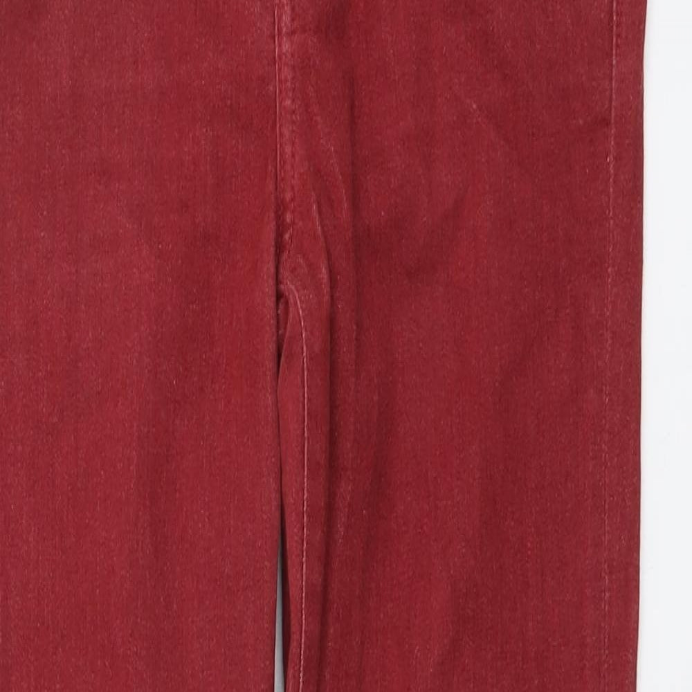 Jack Wills Womens Red Cotton Skinny Jeans Size 30 in L27 in Regular Button