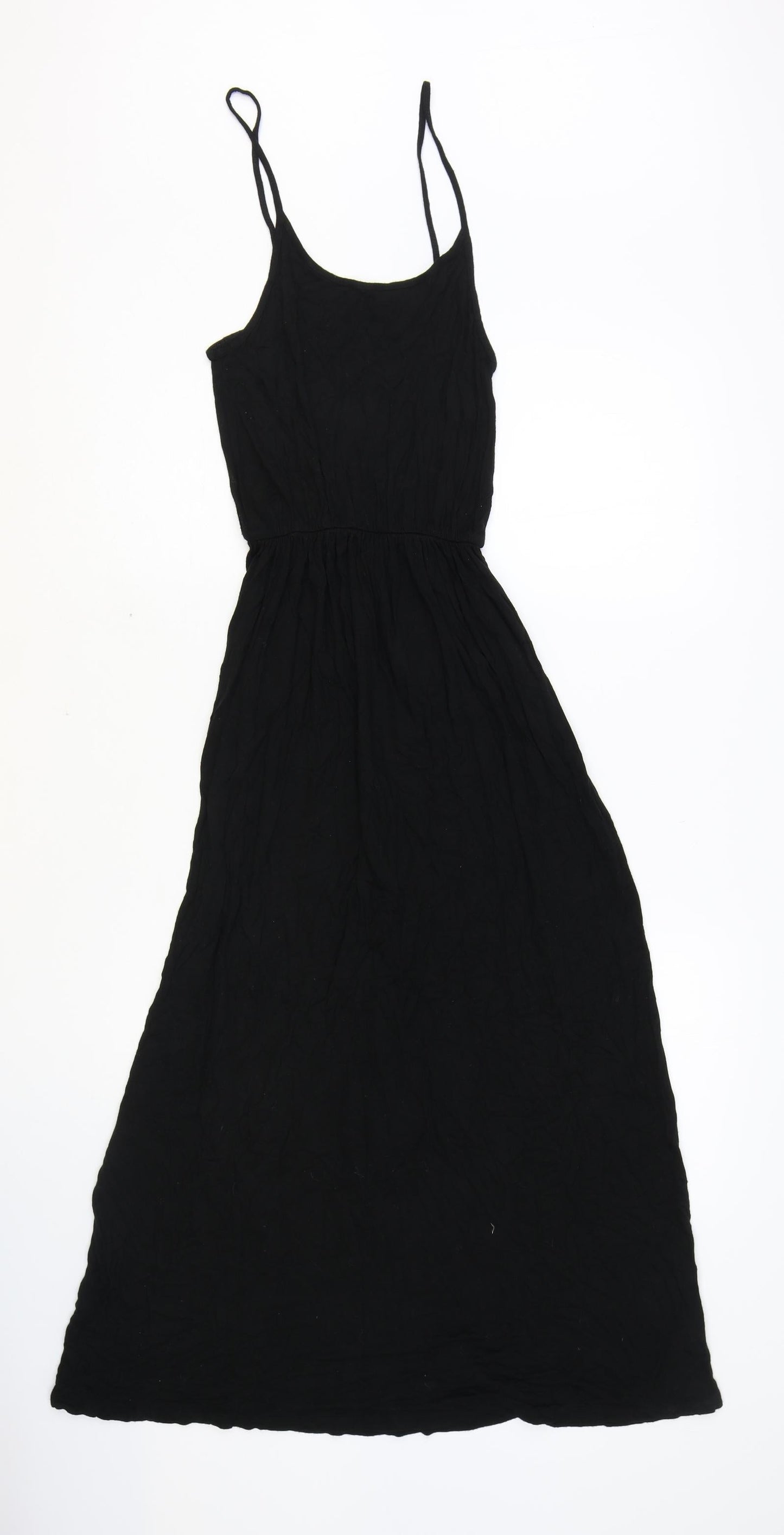 H&M Womens Black Viscose Maxi Size XS Scoop Neck Pullover
