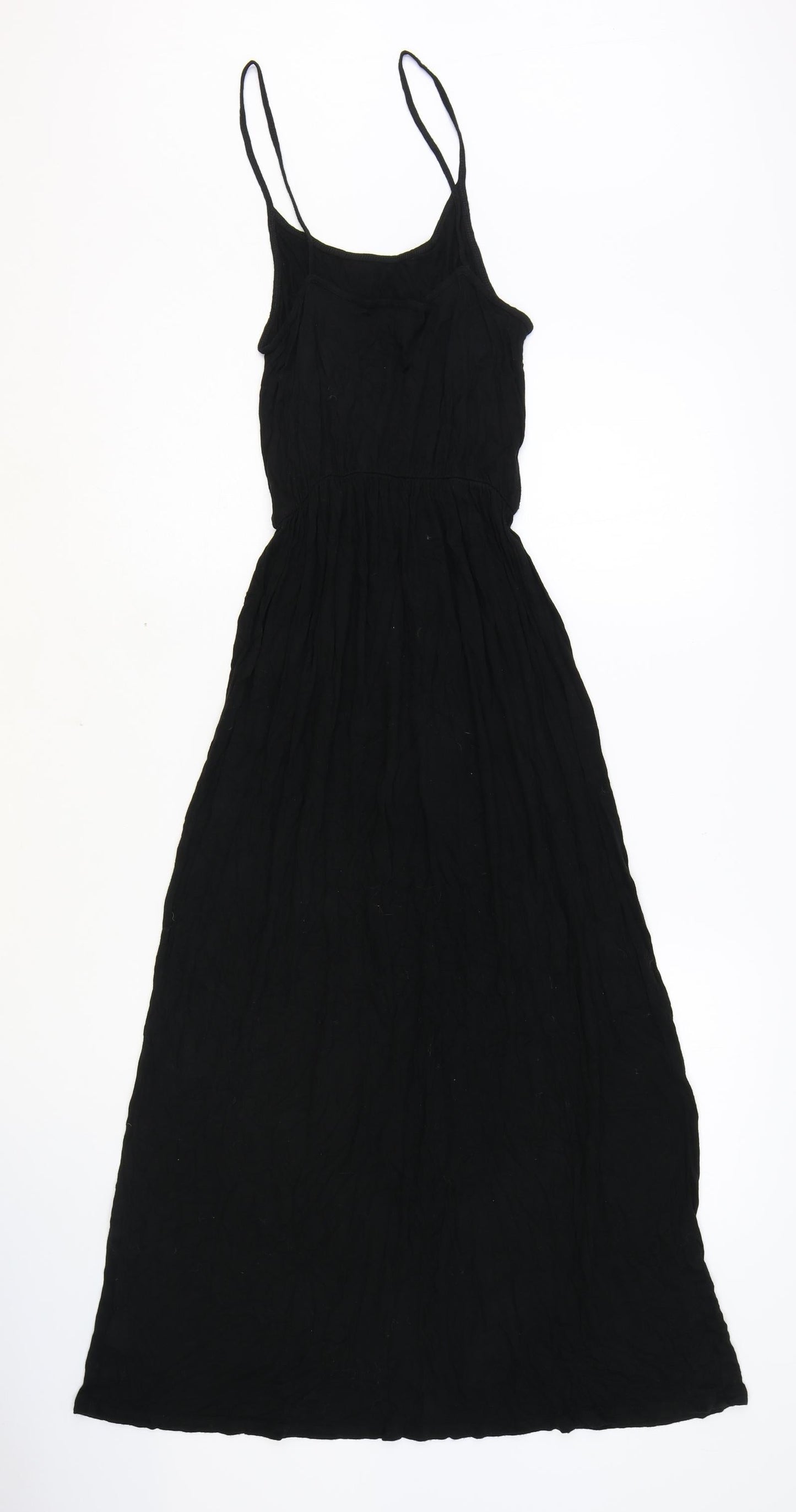 H&M Womens Black Viscose Maxi Size XS Scoop Neck Pullover