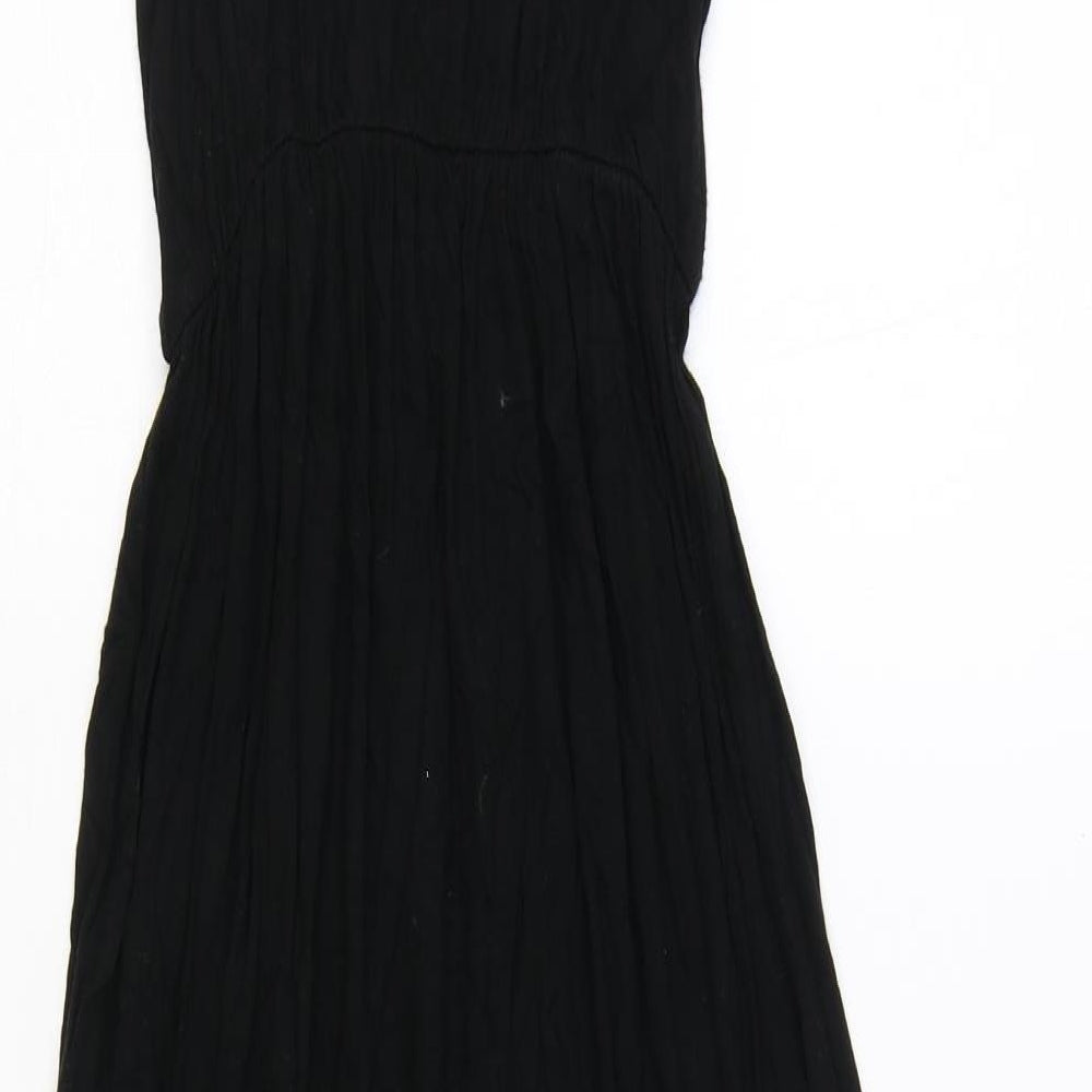H&M Womens Black Viscose Maxi Size XS Scoop Neck Pullover