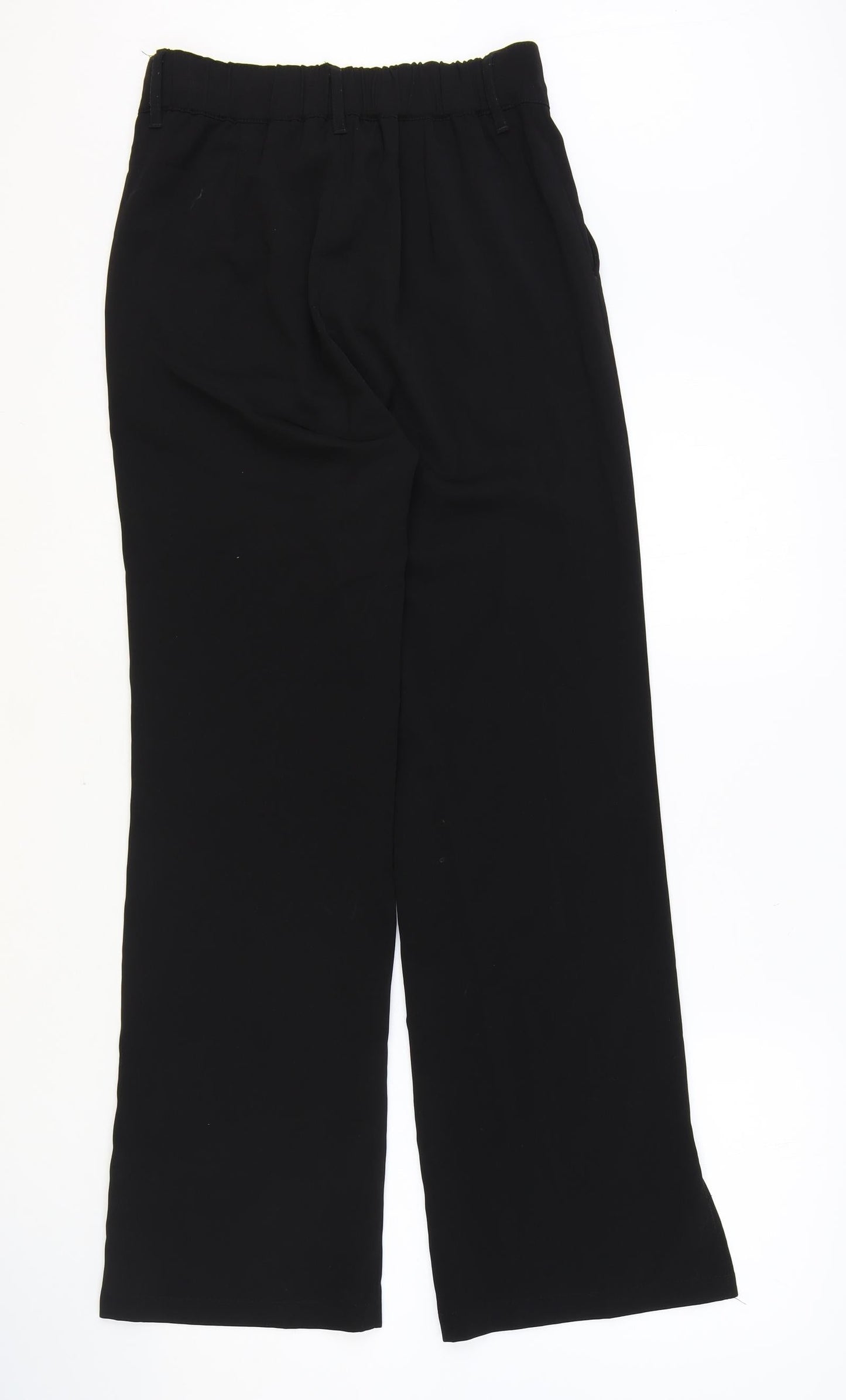 Yishion Womens Black Polyester Trousers Size M Regular Zip