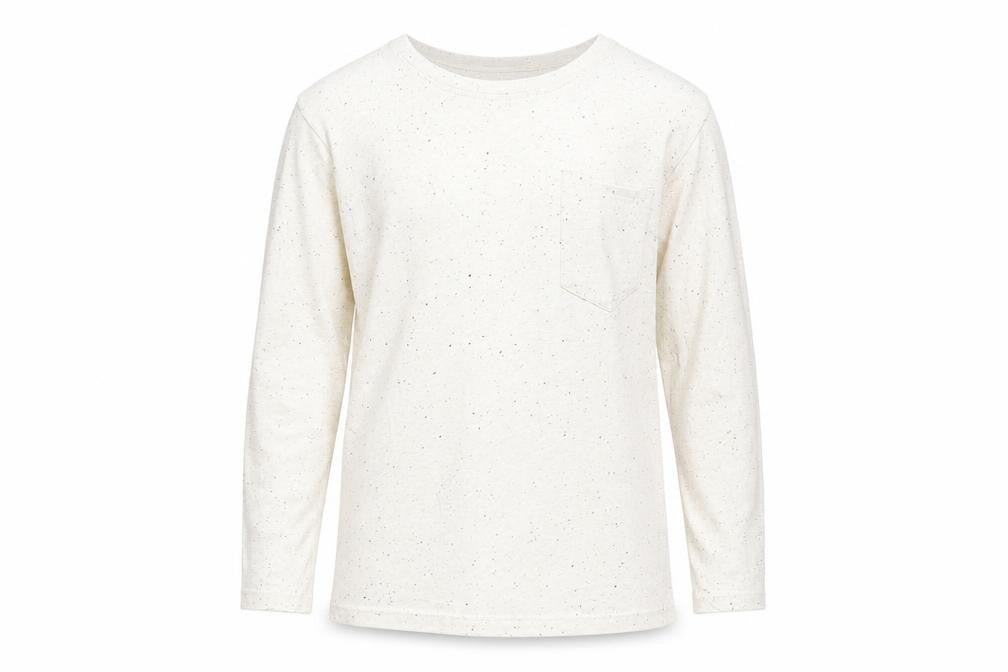 Primark Boys Ivory Cotton Basic T-Shirt Size 4-5 Years Round Neck Pullover