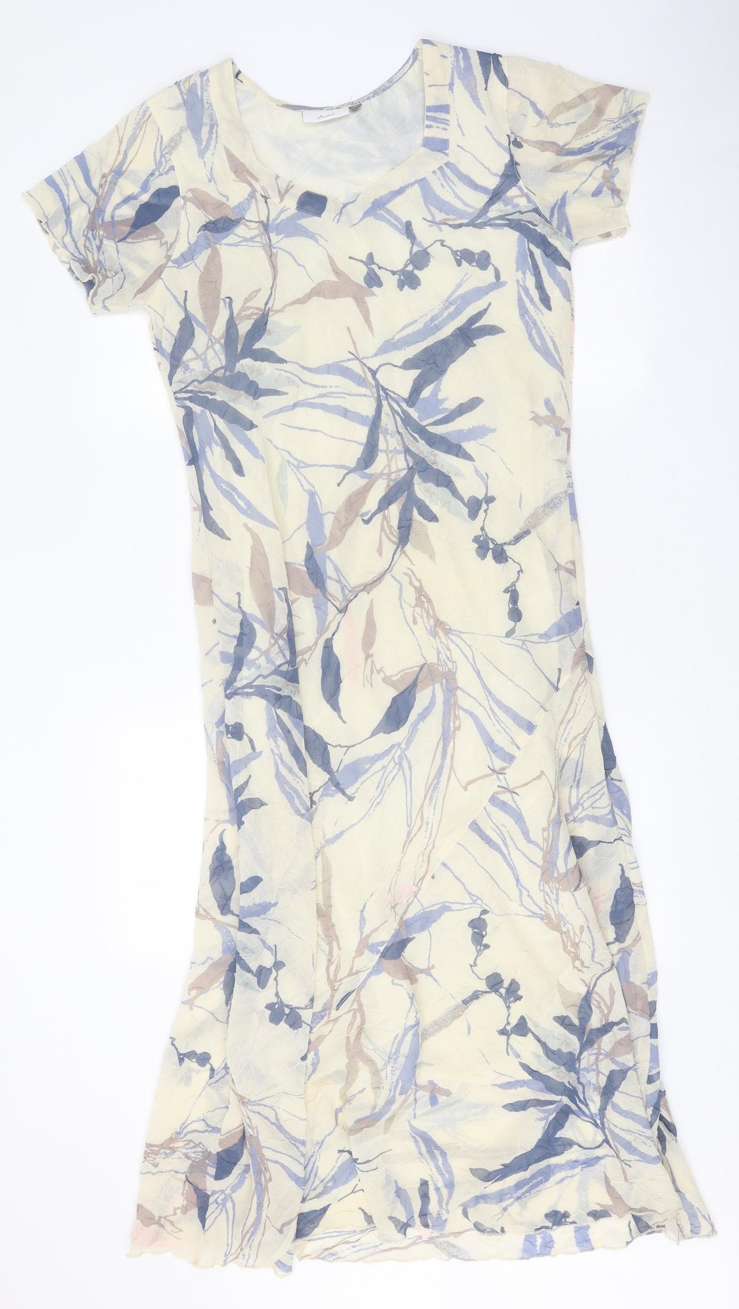 Adini Womens Multicoloured Floral Polyester Bodycon Size M Round Neck Pullover