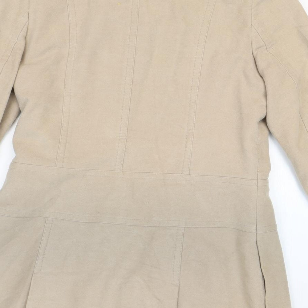 NEXT Womens Brown Overcoat Coat Size 12 Snap