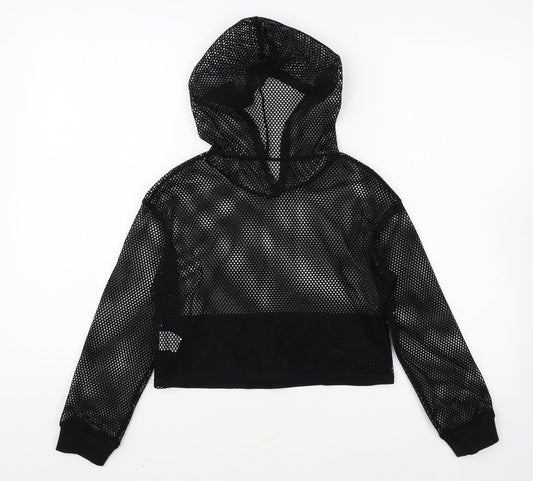 SheIn Girls Black Polyester Pullover Hoodie Size 9 Years Pullover - Be Fearless