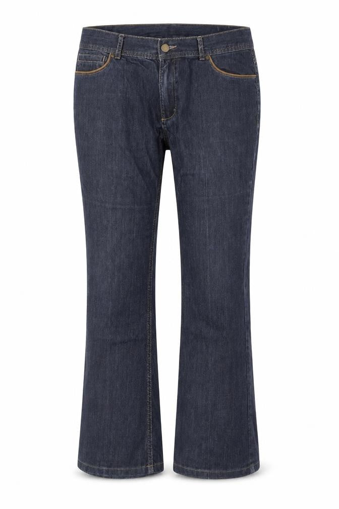 Classics Womens Blue Cotton Bootcut Jeans Size 34 in Regular Zip