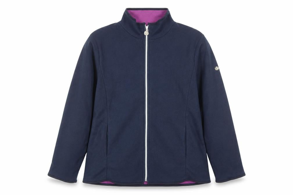 Anne De Lancay Womens Blue Jacket Size L Zip