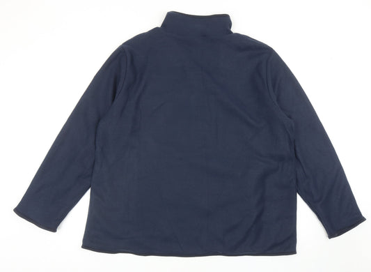 Anne De Lancay Womens Blue Jacket Size L Zip