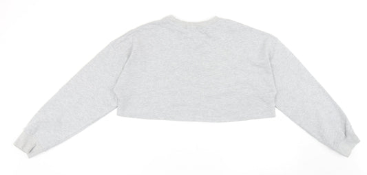 I SAW IT FIRST Womens Grey Polyester Pullover Sweatshirt Size M Pullover
