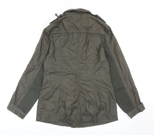 Marks and Spencer Womens Grey Jacket Size 8 Zip
