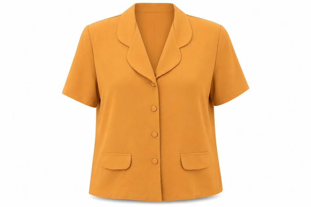 Classic Image Womens Brown Viscose Basic Button-Up Size 22 Collared